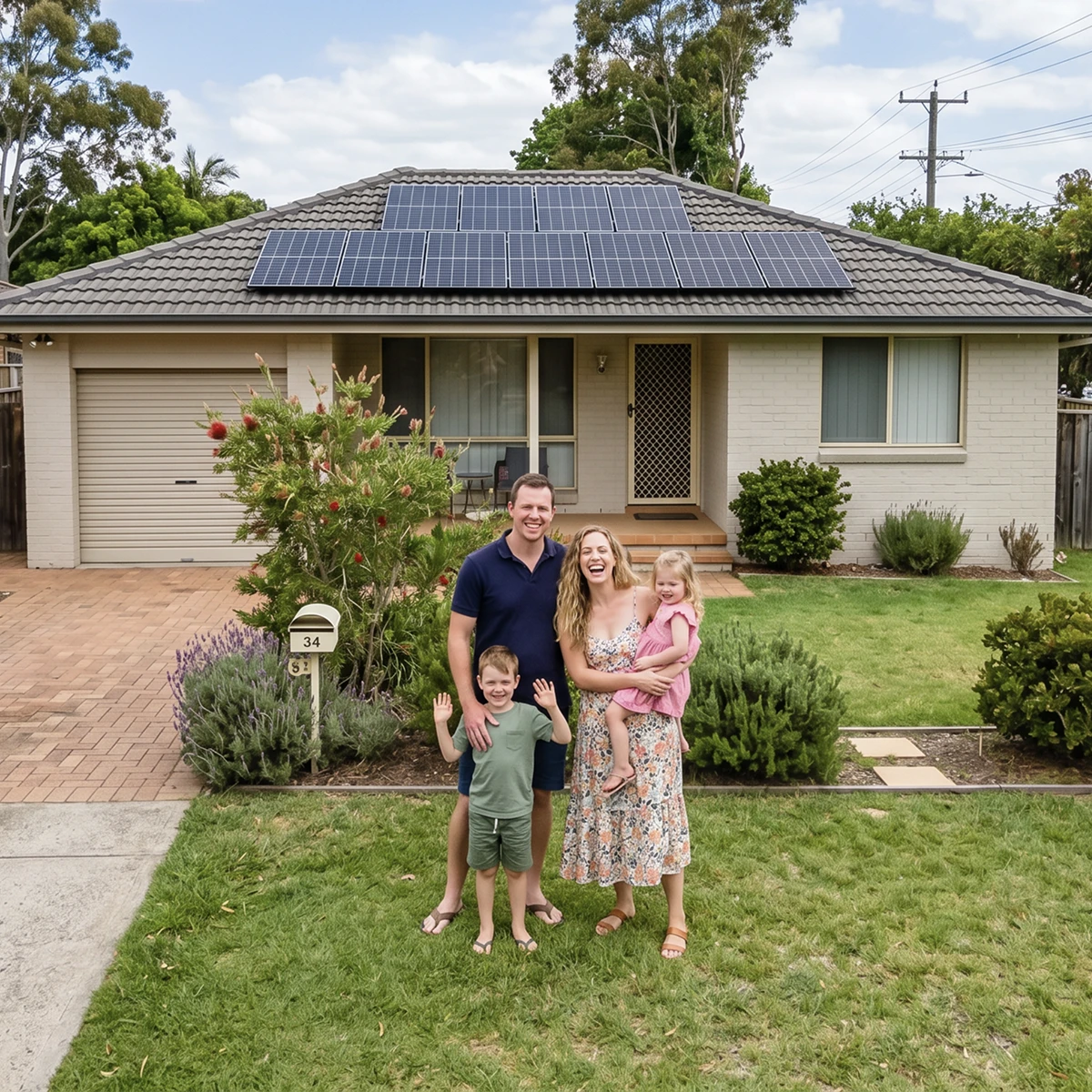 Solar installed on family home