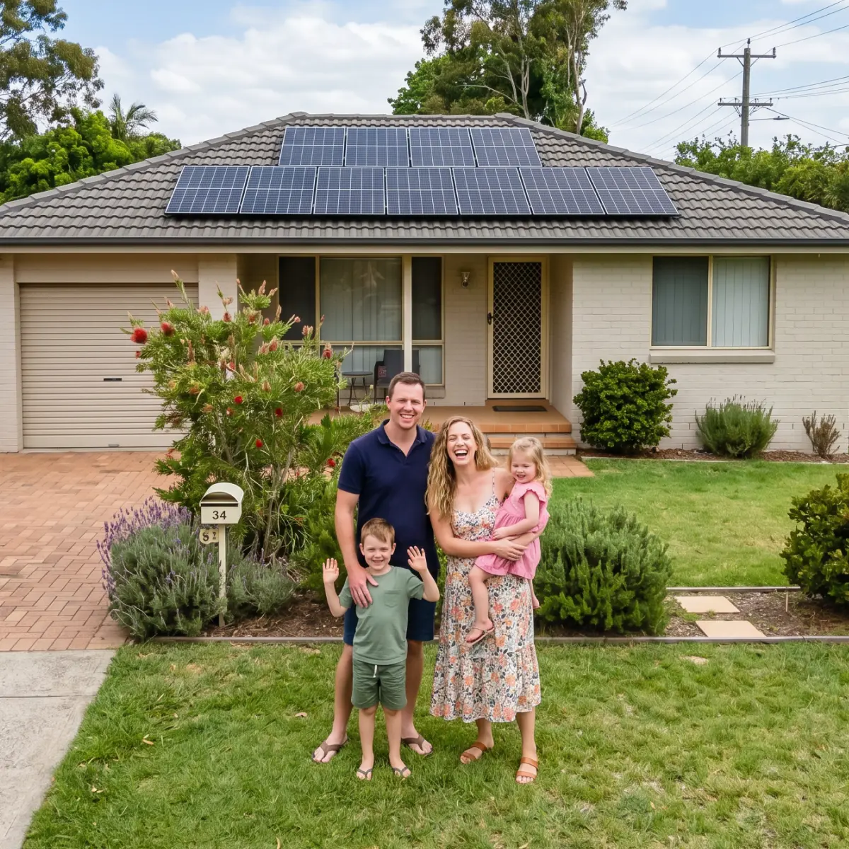 Family home with solar installation